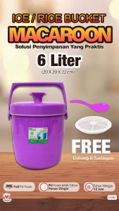 Rice Bucket 6 Liter MACAROON / Termos Nasi 6 Liter MACAROON