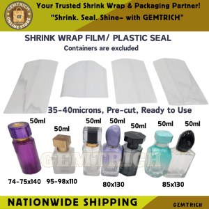 200pcs Thick Bluish Shrink Wrap Film for Packaging Container/Shrinkable Plastic seal for Bottle