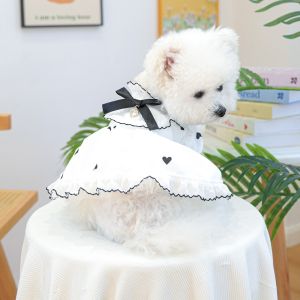 HLDT Thoáng khí Váy công chúa cho chó Tình yêu ren Dễ thương Trang phục cho mèo Thời trang Nhẹ Trang phục cho chó con Dành cho mèo và chó nhỏ và vừa