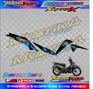 STRIPING VARIASI SUPRA X FI NEW HOTWHEELS / STICKER LIST MOTOR HONDA SUPRA X FI NEW HOTWHEELS