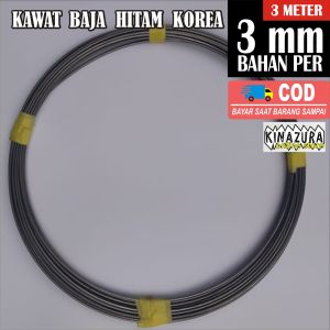 Kawat Baja Hitam  Hard 3mm 5meter KOREA Bahan Per