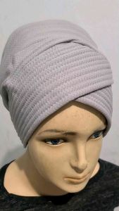Turban Wanita Dewasa Modis Kaos Waffle |Peci Hughes