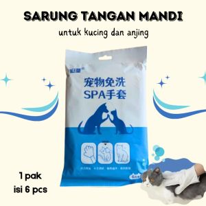 Pembersih Kucing Anjing Tisu Washlap Pengganti Mandi Grooming Hewan Pet Cleaning Gloves Borammy