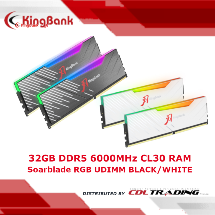 Kingbank 32GB (16*2) DDR5 RAM 6000MHz CL30 Hynix - Soarblade RGB