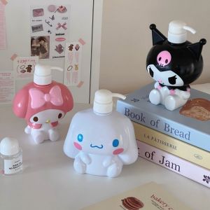 Kawaii Chai Làm Đầy KT Cat Melody Cinnamoroll Kuromi Dầu Xả Chai Hộp Đựng Có Thể Đổ Lại Cho Xà Phòng Lỏng