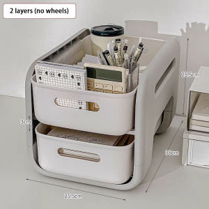 Multi-functional storage rack Shelf organizer under Desk Push Pull Drawer Rack Snack high capacity table organizer Mobile Trolley With Wheels