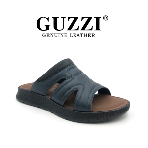Guzzi Men’s Genuine Leather Slip-On Sandals – Comfortable Casual (Kasut Lelaki) GMS-50007