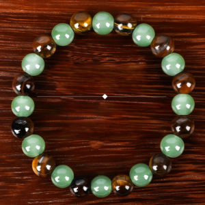 Crystal Bracelet/Beaded Bracelet/Contrast Color Tiger Eye Bracelet/Fortune Bringing Style/Calm Mind/Daily Wear For Women Investors Business People Adults