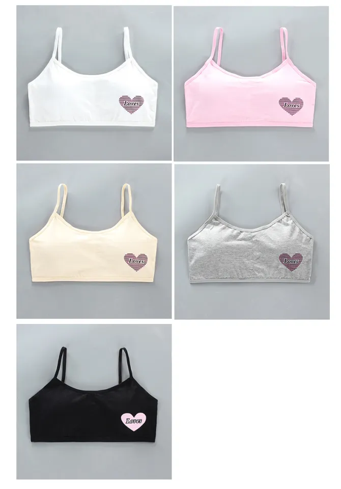 Teens Young Girls Matching Underwear Set Cute Tongue Smiling Face Print  Nonpadded Racerback Training Bra With Hipster Panties Sports Bralette  Underpan