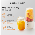 Máy xay sinh tố cầm tay mini Gaabor FP03T-WH01A 350ml công suất 50W ly xay nhỏ gọn tiện lợi tích điện cổng sạc USB kèm 2 cốc tiện lợi. 
