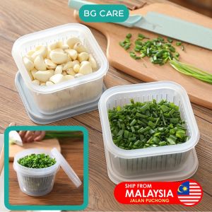 Fresh Box Refrigerator Fruit Vegetable Ginger Garlic Onion Drainage Food Container Kitchen Storage Box Bekas cili Bawang