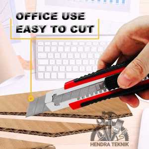 PISAU SILET CUTTER 18mm BESAR KATER LAPIS KARET BONUS 2 PC ISI MURAH