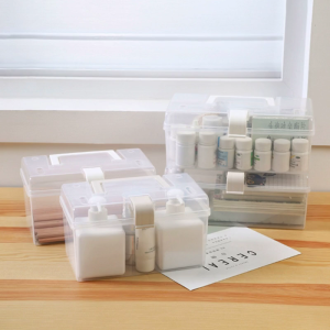 Portable Clear Storage Box with Handle Tool Organizer Accessory Portable for Children Adults Toy Tool Organization