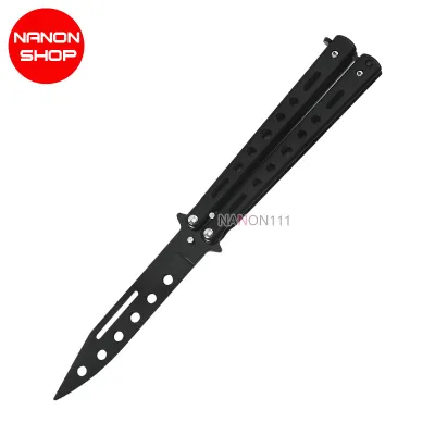 balisong บาลิซอง ฝึกซ้อม ควง ซ้อม แบบผีเสื้อ ดำ เงิน รุ้ง อย่างดี BF206 BF207 BF208 BF209 BF210 BF211