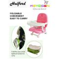 (READY STOCK) Highchairs Halford Deluxe Folding Booster Seat - 4 positions adjustable for height - PINK AND GREY. 