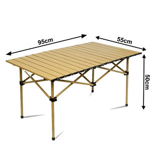 GOOGOO BIRD Roll up Design Alloy Material Portable Folding Table Outdoor Folding Picnic Table Camping Folding Table Or Chair