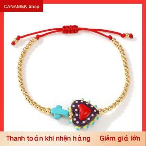 CS Phụ Nữ Bohemian Đính Cườm Vòng Đeo Tay Đầy Màu Sắc Trái Tim & Sao Charms Có Thể Điều Chỉnh Chuỗi Hoàn Hảo Cho Mặc Hàng Ngày Kỳ Nghỉ Và Món Quà Kỳ Nghỉ