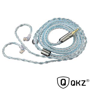 QKZ T1 Earphone Upgrade Cable Silver Plated 4 core Upgrade Cable QDC 2PIN 3.5MM Plug Earphone