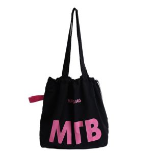 HI MIA Nylon Túi dây rút Trọng lượng nhẹ Màu sắc đồng nhất Túi đeo vai chữ Đơn giản Dung tích lớn Túi xách Nữ