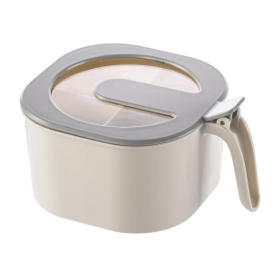 KAMJE Toples Wadah Tempat Bumbu Dapur Aesthetic 4 Sekat Free Sendok KMJ017