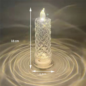 Lilin Aesthetic Lampu Lilin Elektrik Glitter LED Melted Candle Lamp