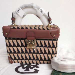 Tas Unik Mewah dari Guluolan Tas Hand Bag Selempang Wanita Motif Vintage Bentuk Kotak Brand Import kd 03