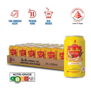 JJ Jia Jia Herbal Tea Less Sugar (24x300ML) - Case
