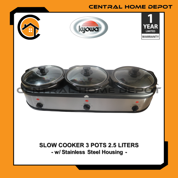 Kyowa Slow Cooker 3 Pots 3 X 2 5 Liters KW 2832 Lazada PH