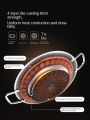 Naturehike Barbecue Grill Pan Portable Lightweight Multipurpose Foldable Non-Stick Stainless Steel Baking Pan Tray Cooking Grill Frying Pan Partition Heating Design Outdoor Camping. 