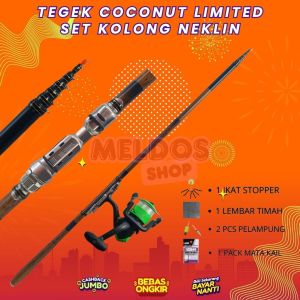 Joran Tegek Carbon Coconut SET KOLONG NEKLIN 360-450 Lentur Ringan Limited Edition sudah kolong - MELDOS SHOP