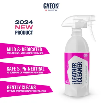 GYEON Q2M Leather Cleaner Natural 500ml - Automotive Car Care All Leather Type Effective Safe Cleaner