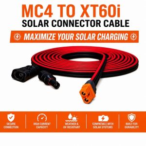 XT60i to MC4 Solar Extension Cable Heavy Duty Pure Copper Thick Wire 5M 10M 15M For EcoFlow Bluetti Anker Jackery Solar Panel