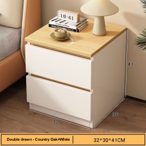 TENDO Simple Wooden Nightstand  Nordic Bedside Table with Darwer Nightstand organizer