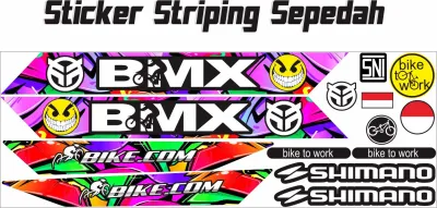 STIKER MOTIF ELEGAN NEW / STIKER SEPEDAH / BMX VARIASI / STIKER SEPEDAH