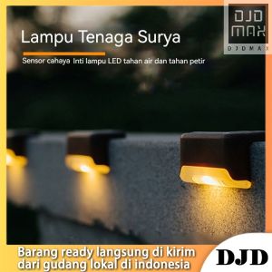 DJDMax Lampu Led Tangga Tenaga Surya Lampu Solar Outdoor Lampu Pagar Led Light Waterproof Panel Hiasan Rumah Teras Dan Taman Anti Air Tanpa Listrik / Lampu Panel Hiasan Rumah Teras 1 Box Isi 4Pcs Sensor Cahaya / Lampu Tangga Outdoor
