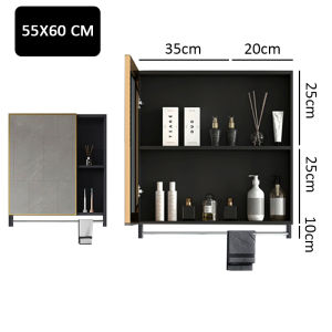 70/80cm aluminum-plastic plate series bathroom cabinet basin set smart cosmetics storage mirror box ceramic cabinet sink light luxury