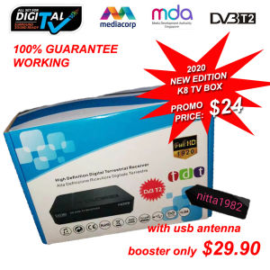 [Local Seller][Ready Stock] New Edition Super HD K8 DVB-T2 Set Top TV Box SG Bundle [Original]