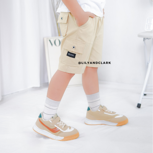 Lily And Clark Celana Cargo Anak Laki-Laki Pendek Warna Cream - CAP01