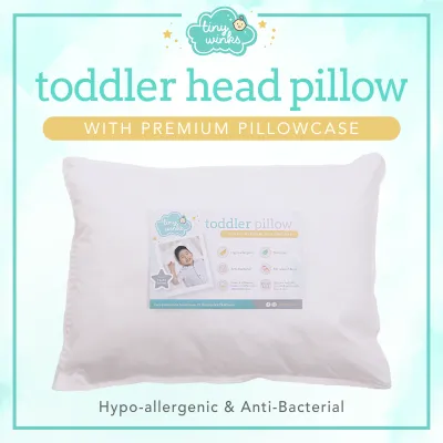 Hypoallergenic & Anti-Bacterial Toddler Pillow With 100% Cotton Pillowcase