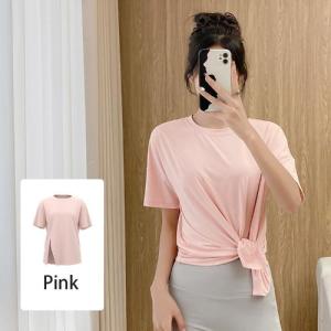 Baju Atasan Olahraga Wanita Lengan Pendek Kaos Oversize T-Shirt Yoga