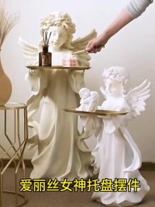 Floor Decoration Items For Living Room Living Room Decoration Items Home Decor European Alice Angel Tray Statue Home Atmosphere Decorations Floor Home Decoration Items Living Room Floor-standing decoration 27