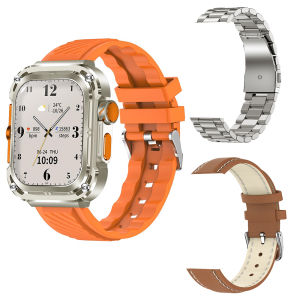 2025 Asli Baru Jam Tangan Pintar 2.1 Inch HD Layar Besar Ponsel Bluetooth Olahraga IP68 Tahan Air Benar-benar Tiga Bukti Jam Tangan Pria dan Wanita Tekanan Darah Denyut Jantung - Set 3 Tali Smartwatch