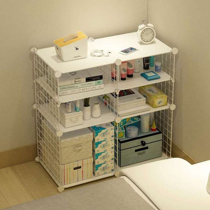 TJA Simple Modern DIY Bedside Nordic Assembly Bedside Storage