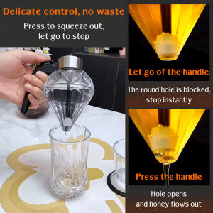 Tiktok hot sells Japanese diamond honey presser Hand-pressed honey jar