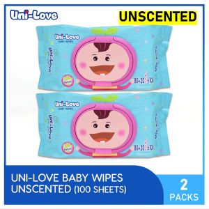 UniLove Unscented Baby Wipes 100s - Pack of 2