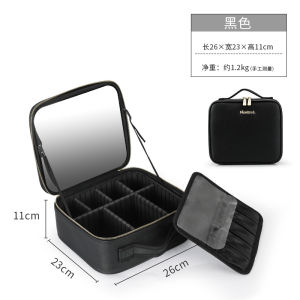 Makeup Bag with Led Light Mirror Makeup Travel bag Cosmetic Bagwith Waterproof Design Women Handbags Portable & Large Capacity Makeup Organizers Storage Bag