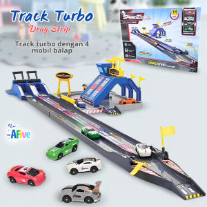 [AFive] Drag Strip Turbo Balap Mobil | Mainan Lintasan Balap Mobil Mobilan Anak Laki Laki Seru