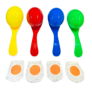 Educational Spoon Balance Game Set For Preschoolers Easter Eggs Race Party Supplies