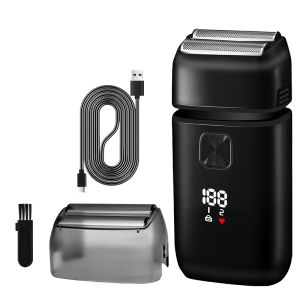 Electric Razor for Men 2 Speeds Bald Head Shaver Beard Trimmer with LED Display Rechargeable Wet Dry Shaving Machine