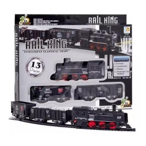 Mainan Anak Kereta Api Real King 19 PCS Set Mainan Gerbong Kereta